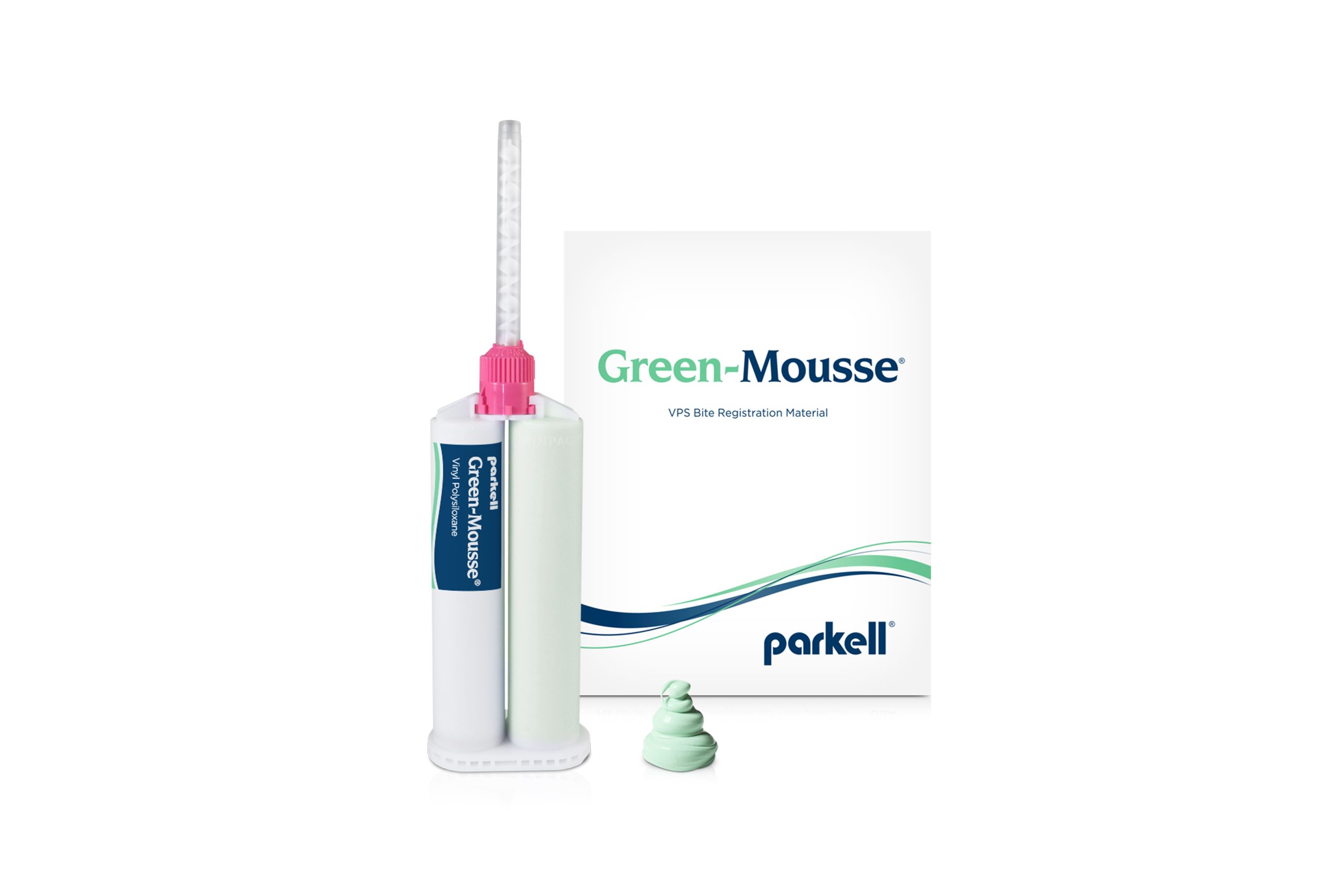 Green Mousse flexible bite registration material kit with box catridge