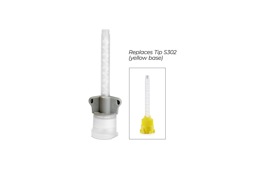 Mixing tip with grey base for Mach Die Silicone. S302